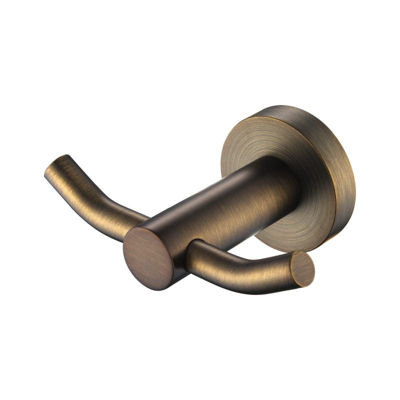 Modern National Mirage Double Robe Hook Antique Brass
