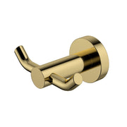 Modern National Mirage Double Robe Hook Polished Brass