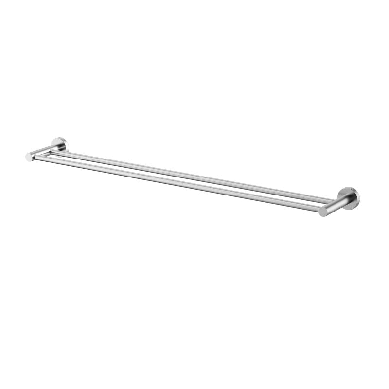 Modern National Mirage Double Towel Rail 750mm Brushed Chrome