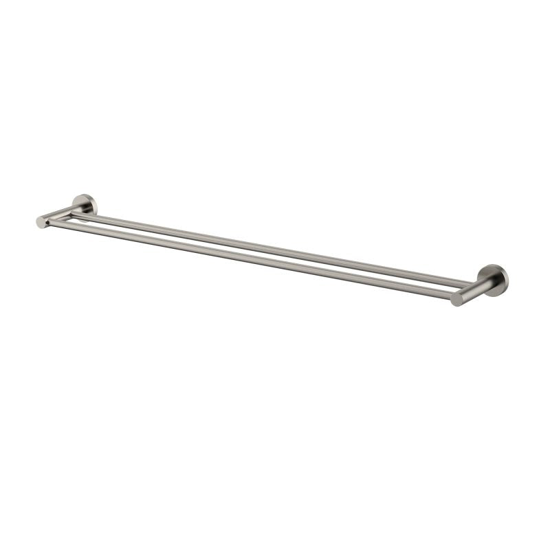 Modern National Mirage Double Towel Rail 750mm Brushed Nickel