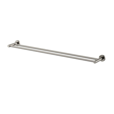 Modern National Mirage Double Towel Rail 750mm Brushed Nickel
