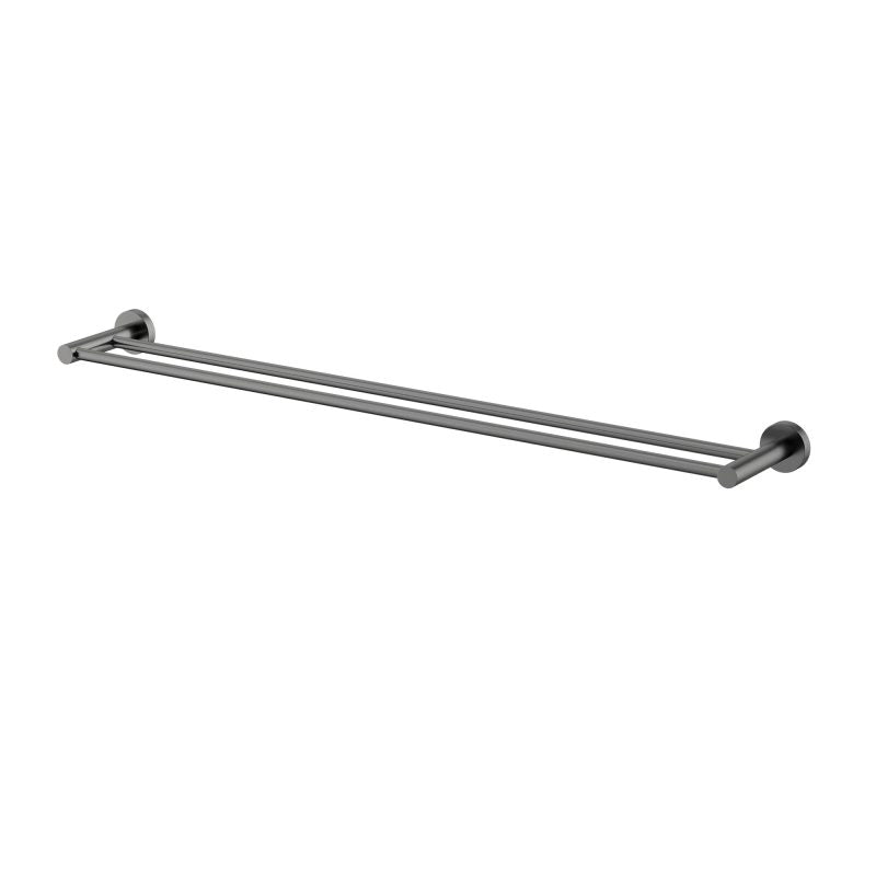 Modern National Mirage Double Towel Rail 750mm Gun Metal