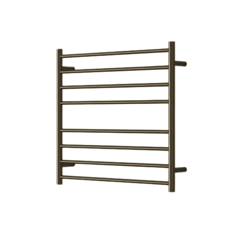 Modern National Mirage 8 Bar Heated Towel Rail Antique Brass