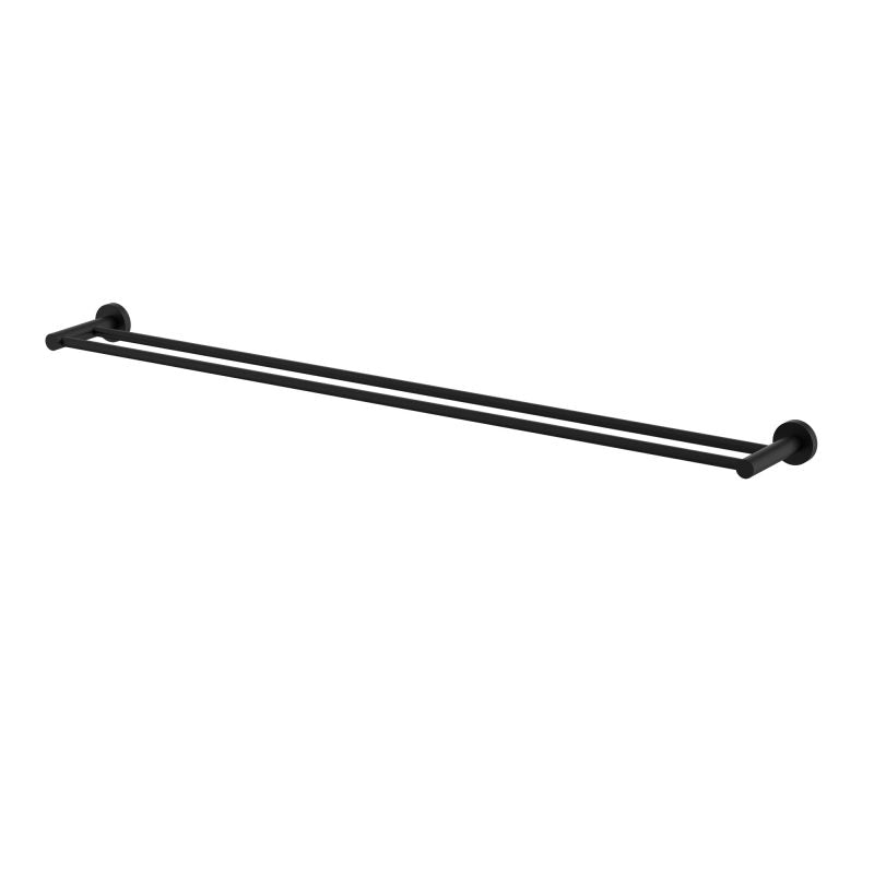 Modern National Mirage Double Towel Rail 900mm Matte Black