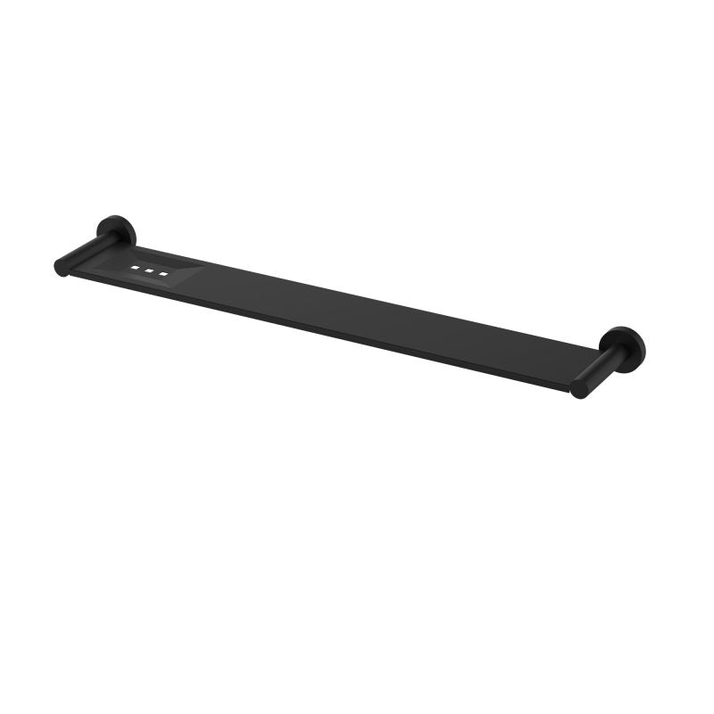 Modern National Mirage Metal Shelf Matte Black