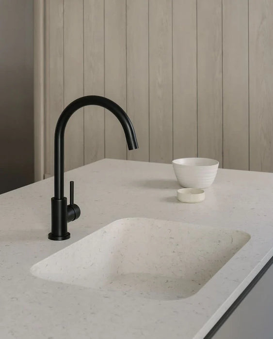 Meir Round Kitchen Mixer Tap - Matte Black