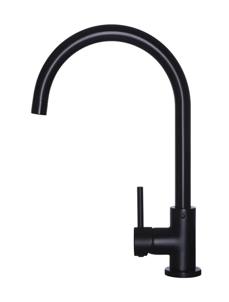 Meir Round Kitchen Mixer Tap - Matte Black