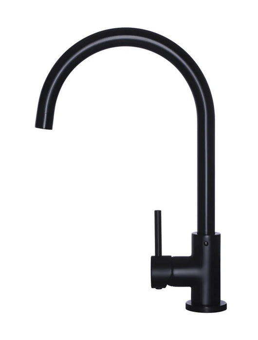 Meir Round Kitchen Mixer Tap - Matte Black