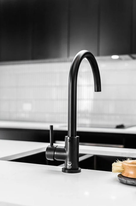 Meir Round Kitchen Mixer Tap - Matte Black