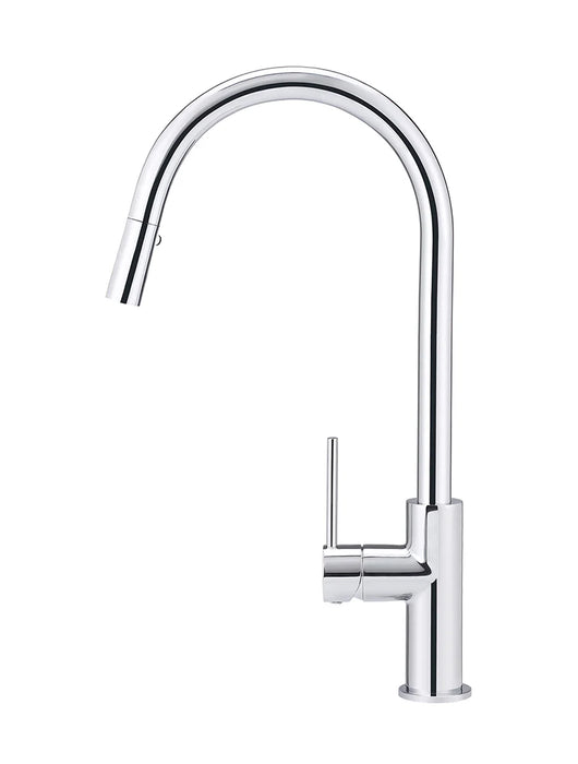 Meir Round Piccola Pull Out Kitchen Mixer Tap - Polished Chrome