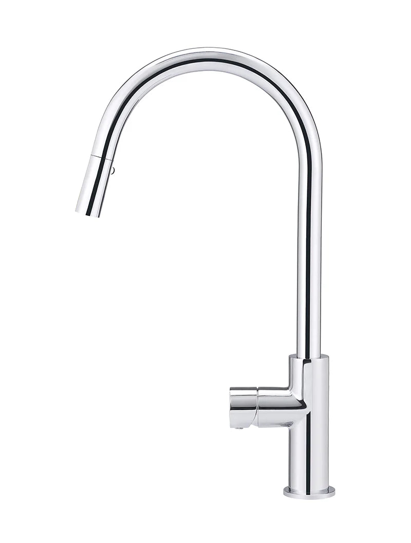 Round Pinless Piccola Pull Out Kitchen Mixer Tap - Chrome