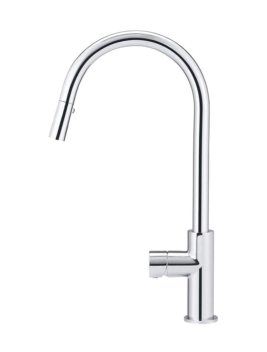 Round Pinless Piccola Pull Out Kitchen Mixer Tap - Chrome