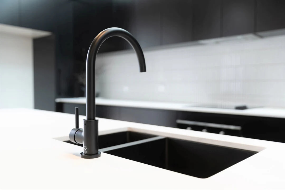 Meir Kitchen Sink - One and Half Bowl 670 x 440 - Brushed Gun Metal