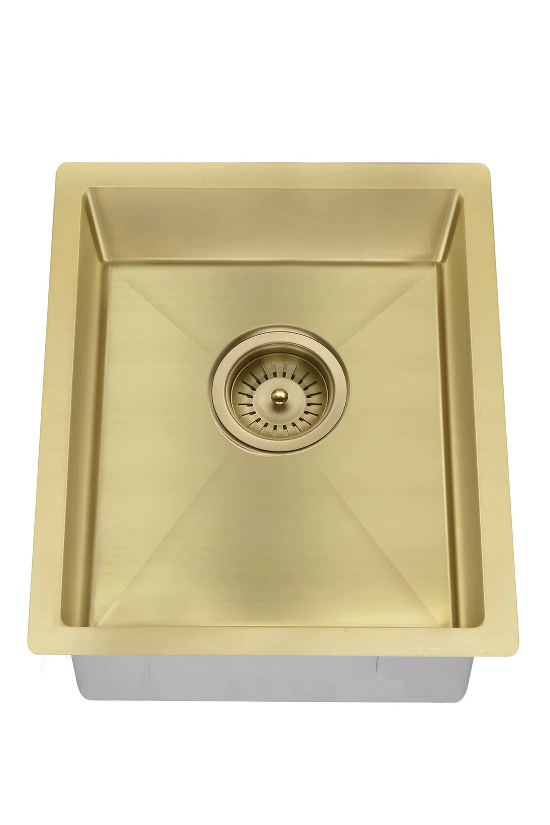 Meir Kitchen Sink - Single Bowl 380 x 440 - Brushed Bronze Gold