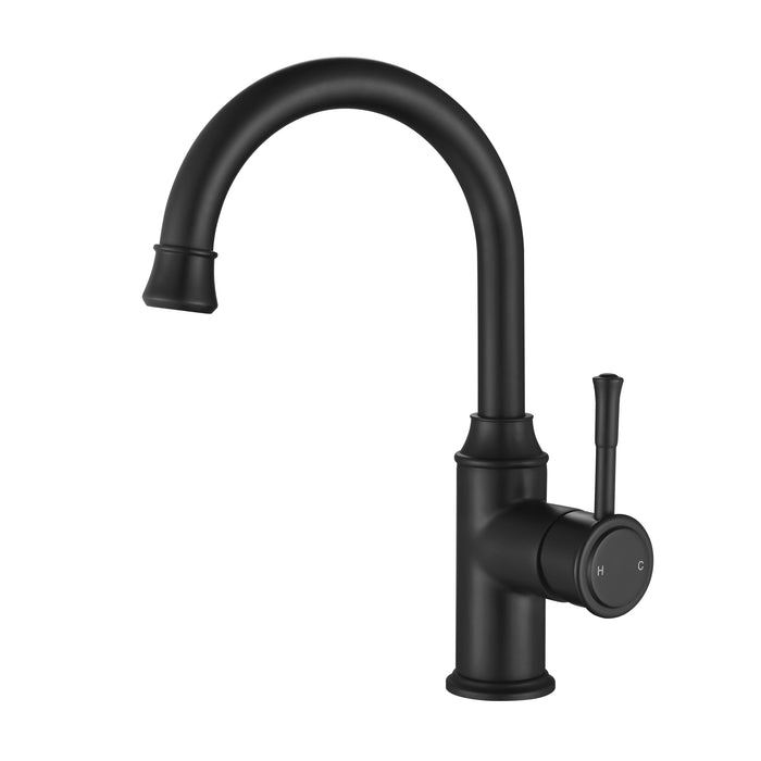 Modern National Montpellier Gooseneck High Rise Basin Mixer