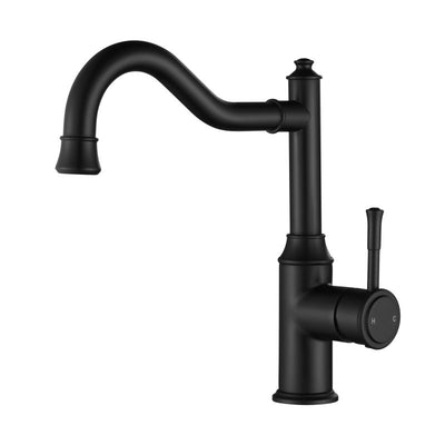 Modern National Montpellier Shepherd's Crook Kitchen Mixer - Matte Black
