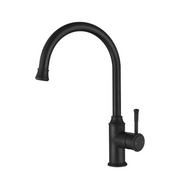 Modern National Montpellier Gooseneck Kitchen Mixer - Matte Black