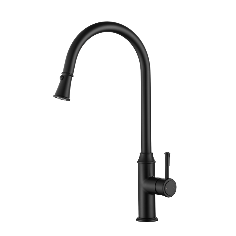 Modern National Montpellier Pull-Out Kitchen Mixer - Matte Black