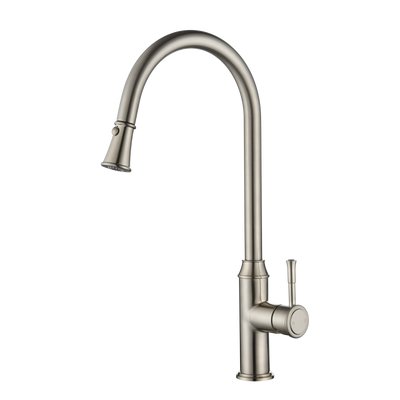 Modern National Montpellier Pull-Out Kitchen Mixer - Brushed Nickel