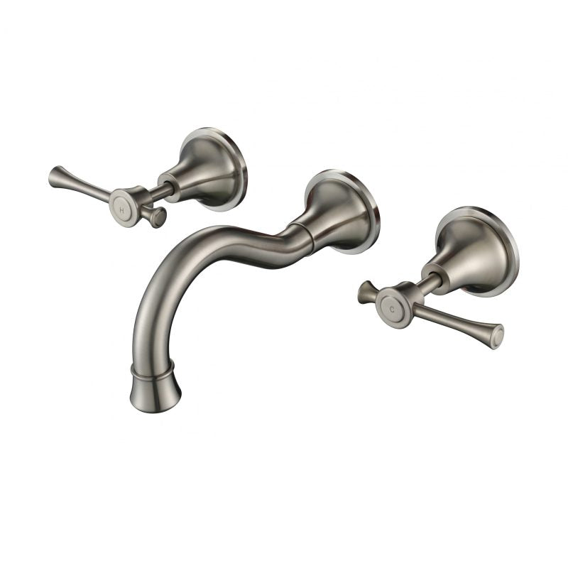 Modern National Montpellier Wall Spa & Sink Set - Brushed Nickel