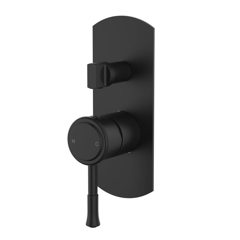 Modern National Montpellier Shower Diverter Mixer - Matte Black