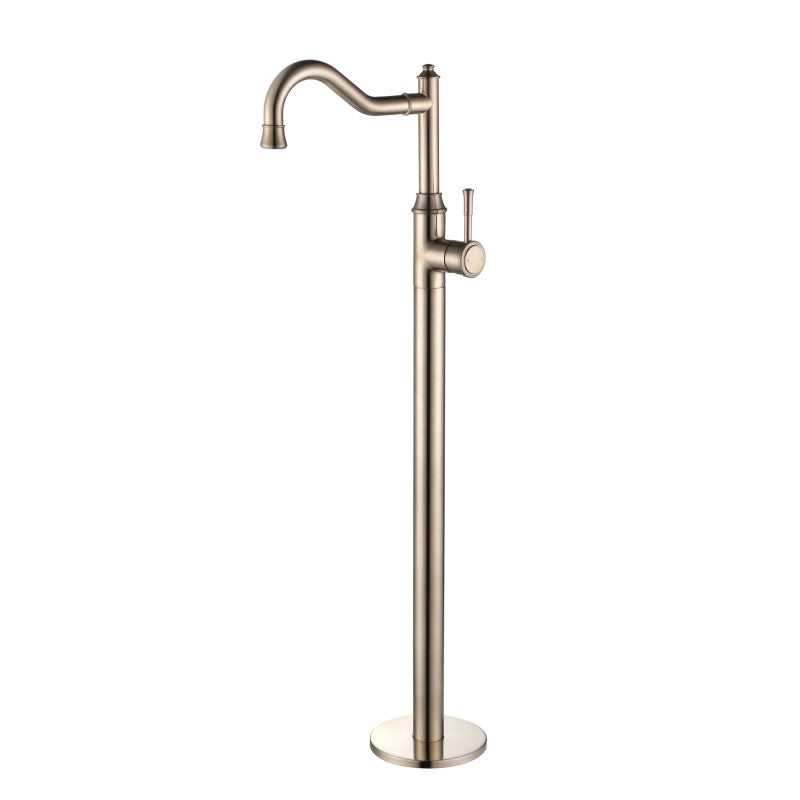 Modern National Montpellier Freestanding Bath Mixer - Brushed Nickel