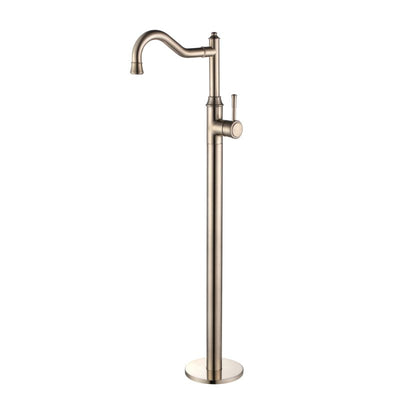Modern National Montpellier Freestanding Bath Mixer - Brushed Nickel
