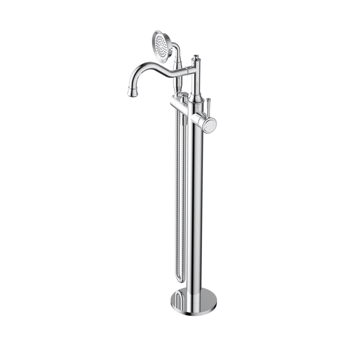 Modern National Montpellier Freestanding Bath Mixer With Hand Shower