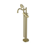 Modern National Montpellier Freestanding Bath Mixer with Hand Shower - Brushed Bronze