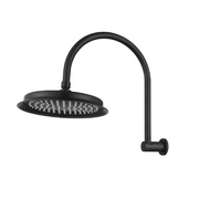 Modern National Montpellier Shower Arm With Shower Head - Matte Black