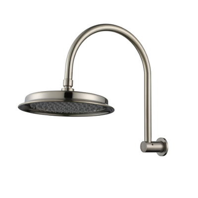 Modern National Montpellier Shower Arm With Shower Head - Brushed Nickel