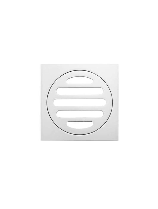 Square Floor Grate Shower Drain 80mm outlet - Chrome