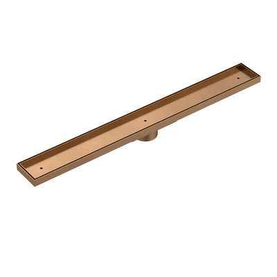 Meir Shower Channel Waste With Tile Insert 900mm Lustre Bronze