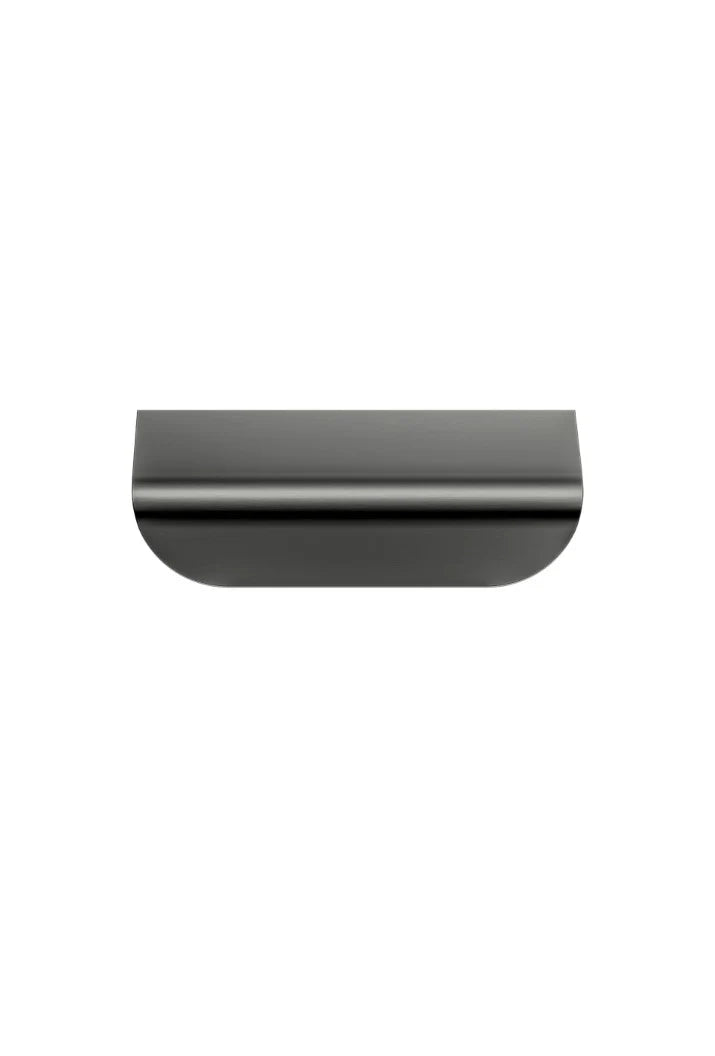 Meir Öppen Edge-Pull 75mm Cabinet Handle (Brushed) Gunmetal