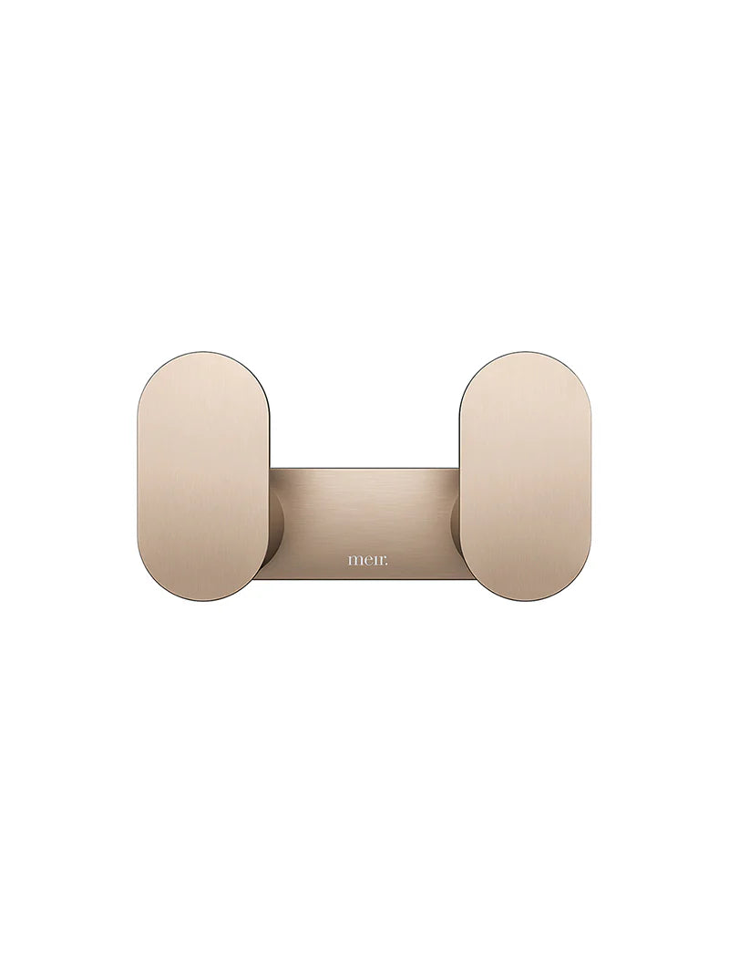 Meir Curvae Double Robe Hook - Champagne