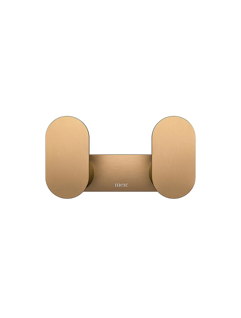 Meir Curvae Double Robe Hook - Lustre Bronze