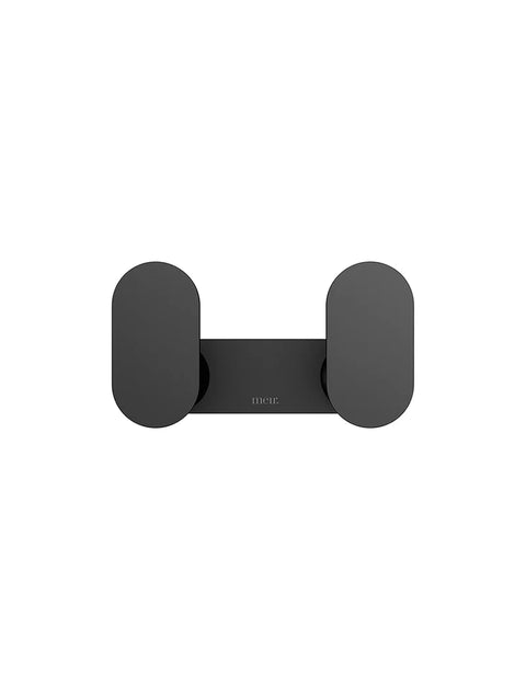 Meir Curvae Double Robe Hook - Matte Black