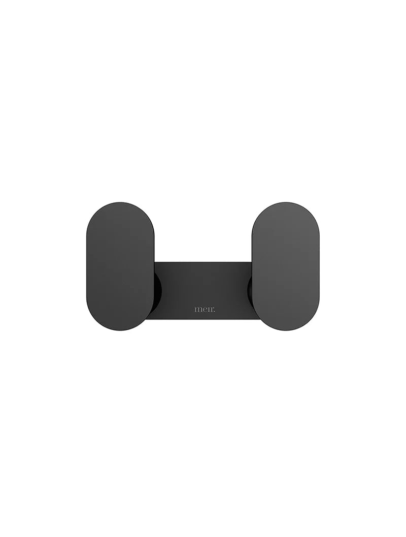 Meir Curvae Double Robe Hook - Matte Black