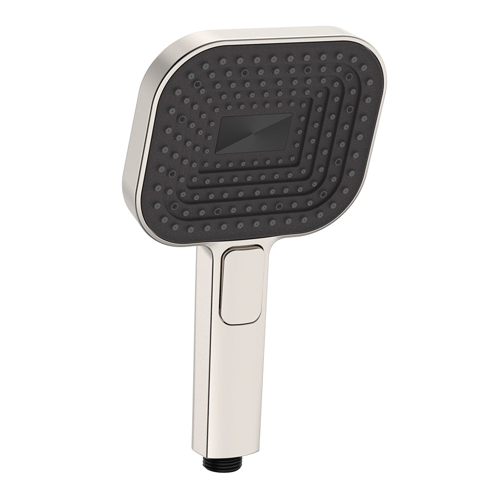 Fienza Kuro Hand Shower Head Soft Square Brushed Nickel