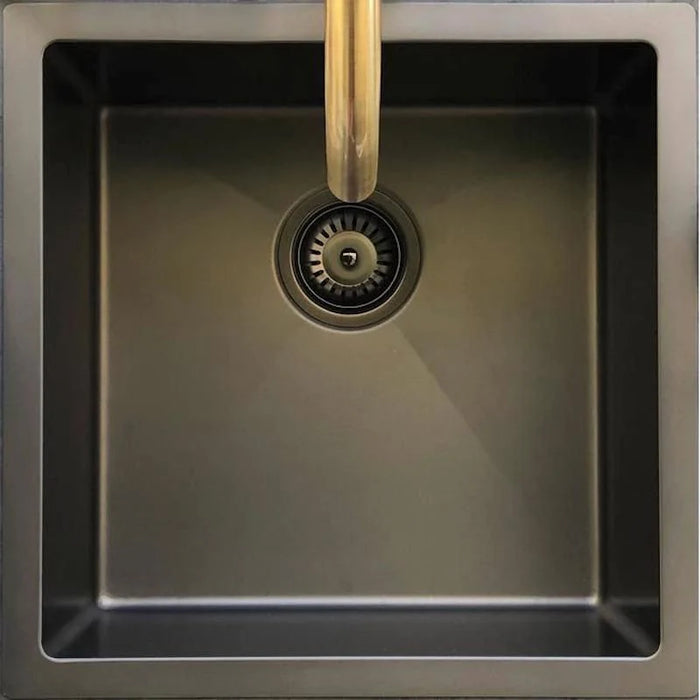 Meir Sink Strainer and Waste Plug Basket with Stopper - Gunmetal PVD Finish