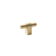 Momo Maida T Knob 52mm in Brushed Satin Brass