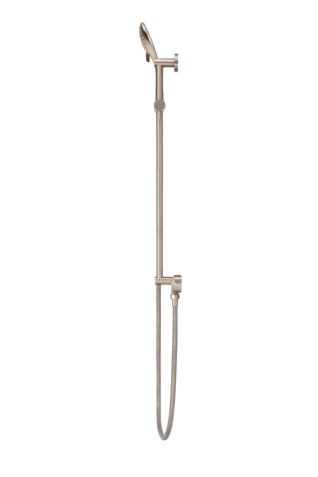 Meir Round Shower on Rail Column with Three Functions - Champagne