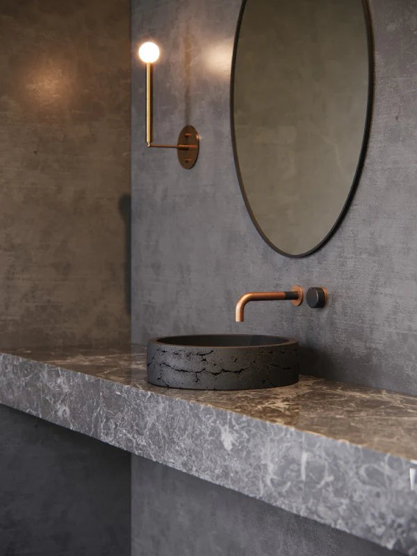Meir X Nood Co Alchemy Series Progressive Wall Mixer Set Lustre Bronze X Olive