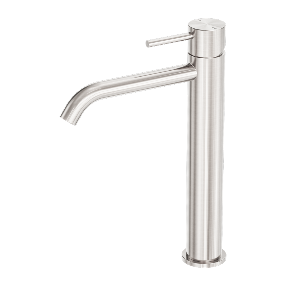 Nero Zen SS316L Tall Basin Mixer Brushed Nickel