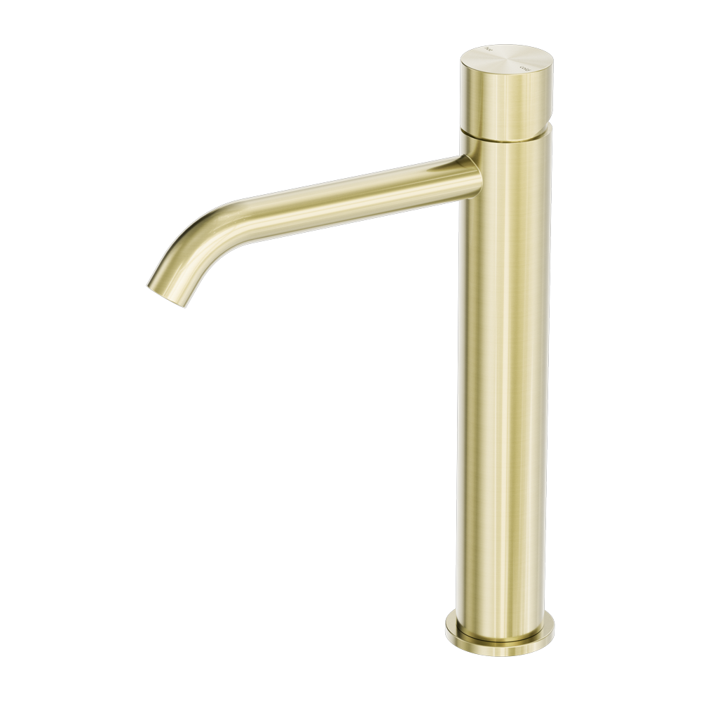 Nero Zen SS316L Tall Basin Mixer Handless Brushed Gold