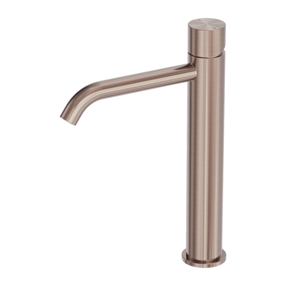 Nero Zen SS316L Tall Basin Mixer Handless Brushed Bronze