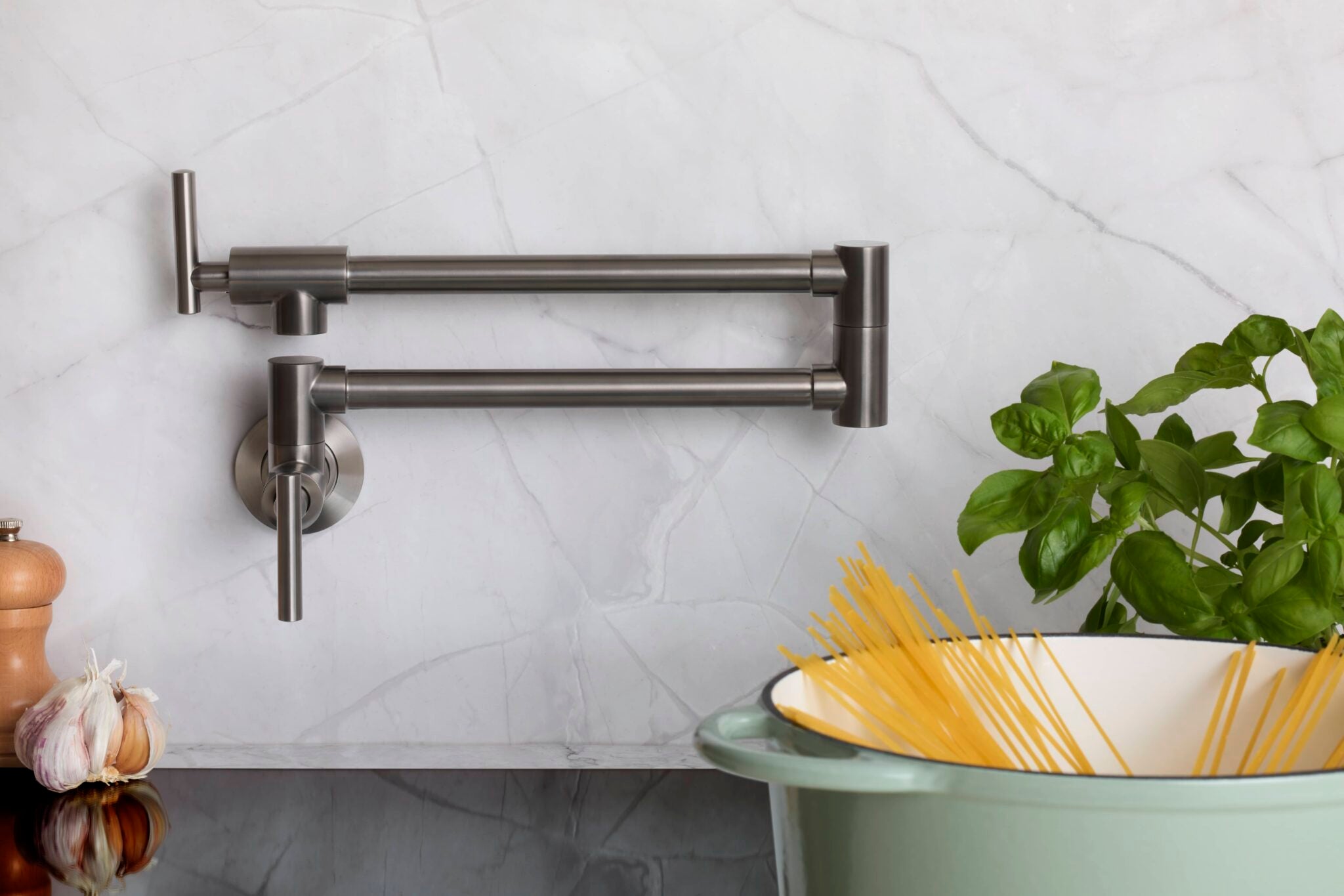 Nero Zen 316L Stainless Steel Pot Filler Brushed Graphite