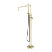 Nero Zen SS316L Freestanding Bath Mixer With Outdoor Hose Brushed Gold