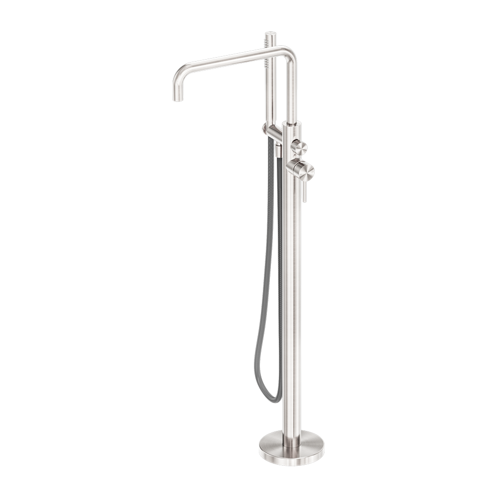 Nero Zen SS316L Freestanding Bath Mixer With Outdoor Hose Brushed Nickel