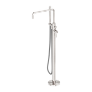 Nero Zen SS316L Freestanding Bath Mixer With Outdoor Hose Brushed Nickel